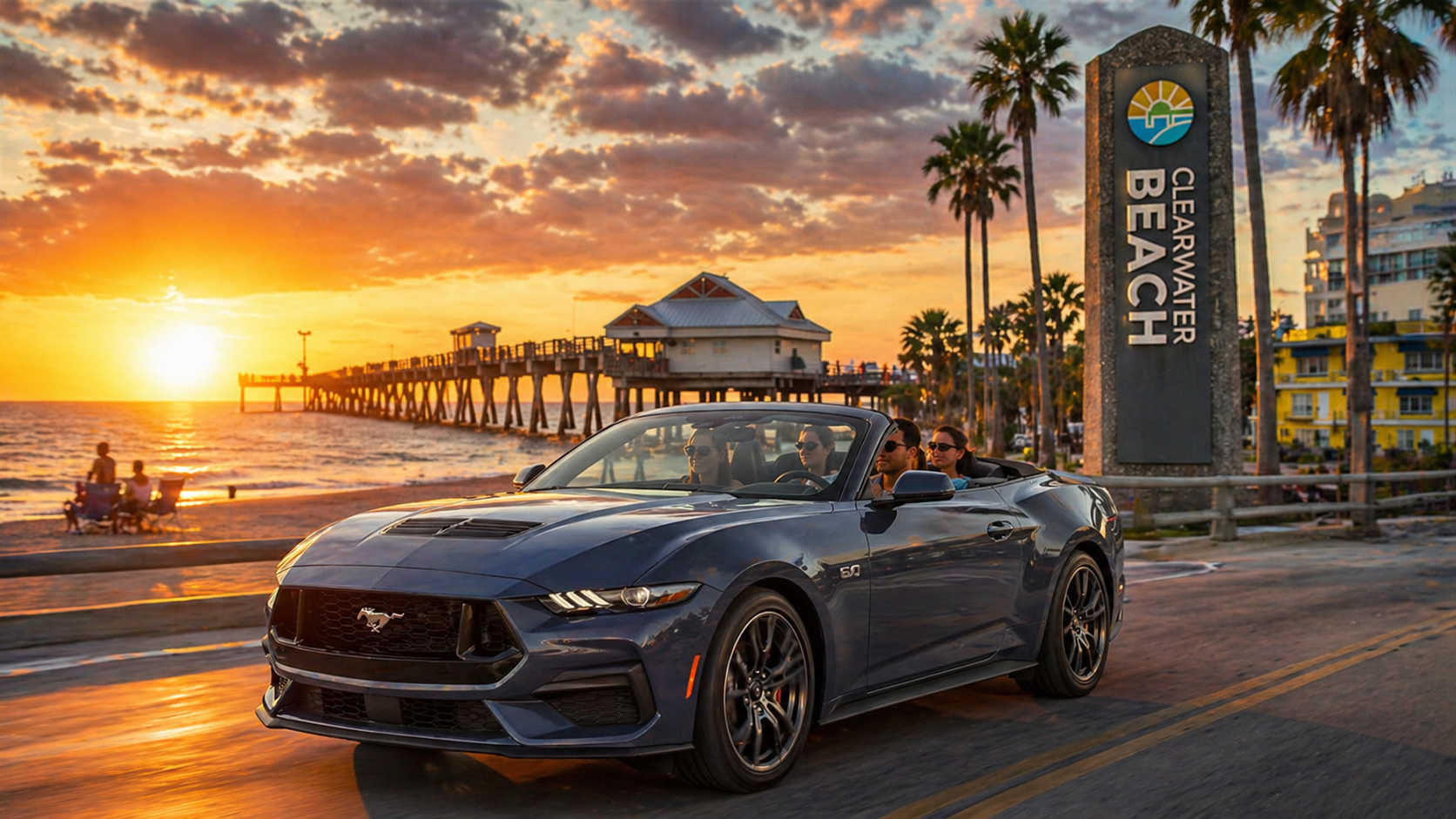 Ford Mustang conversÃvel em Clearwater Beach